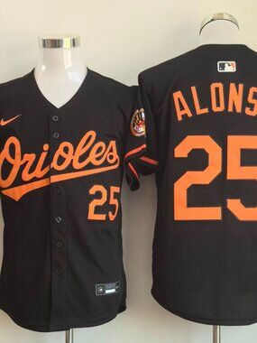 Baltimore Orioles Pete Alonso #25 Black Baseball Jersey